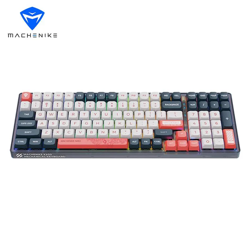 Machenike Machenike K600 V2 gaming keyboard Red Switch Sunset Afterglow 100 keys — toote foto