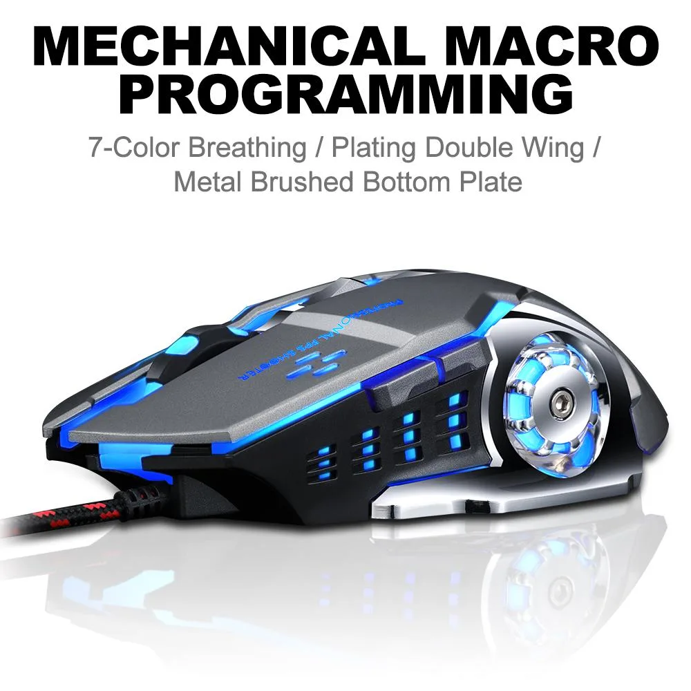 Mid-America Fittings Inc Mid-America Fittings Inc V6 ES90CM wired gaming mouse 8000Hz 20K DPI 6 buttons 160g — toote foto