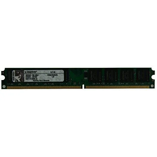 Green printed circuit board with black memory chips and gold edge connector