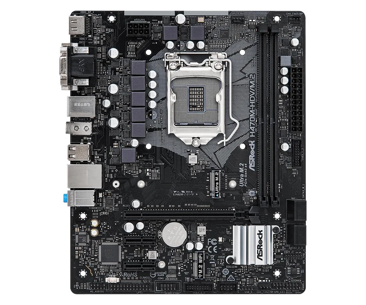 ASRock ASRock H470M-HDV/M.2 DDR4 2933 MHz Intel motherboard — product photo