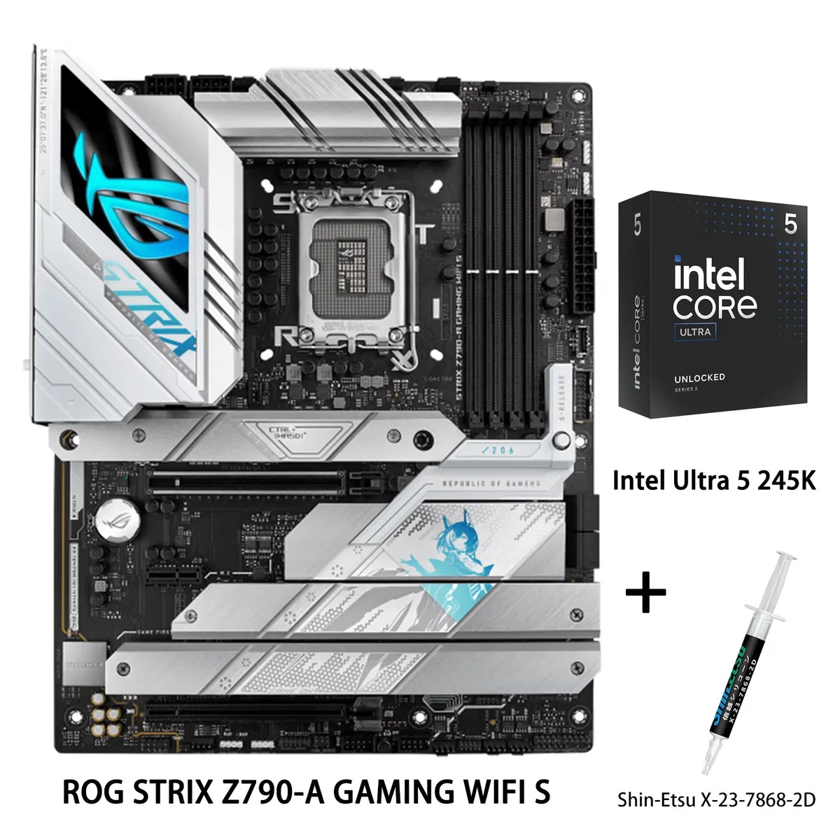 ASUS ASUS ROG STRIX Z790-A GAMING WIFI S Intel motherboard & Ultra 5 245K CPU combo — photo du produit