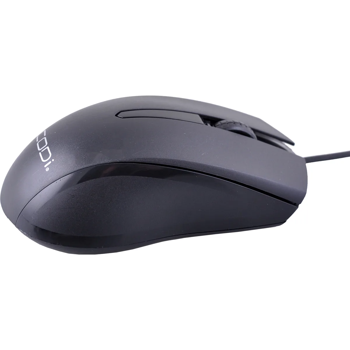 Wired USB optical mouse, red LED, ambidextrous shape