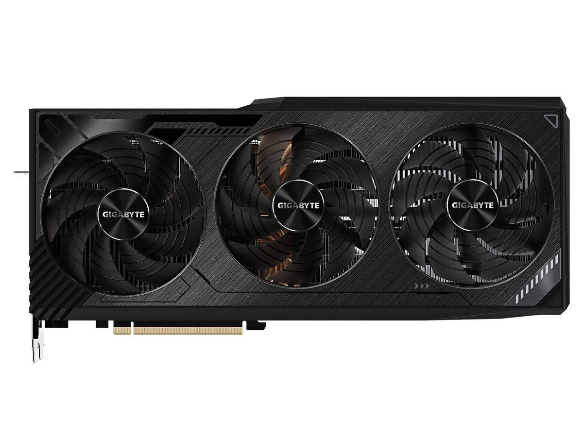 GIGABYTE WINDFORCE GeForce RTX 4090 graphics card with triple-fan cooler in dark finish