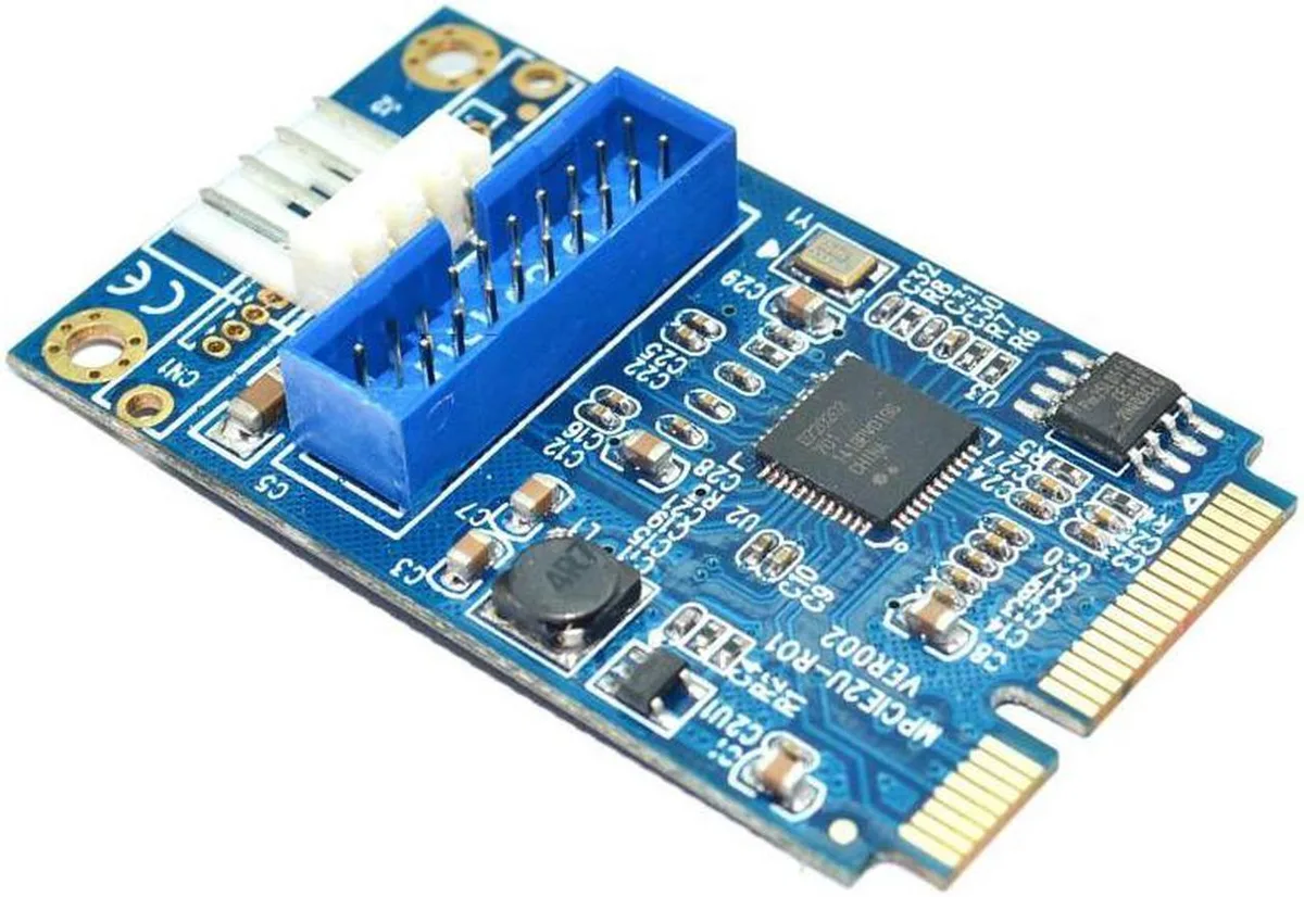 Vszerda Vszerda Mini PCIe to Dual USB 3.0 20-pin Expansion Card with Molex Power — product photo