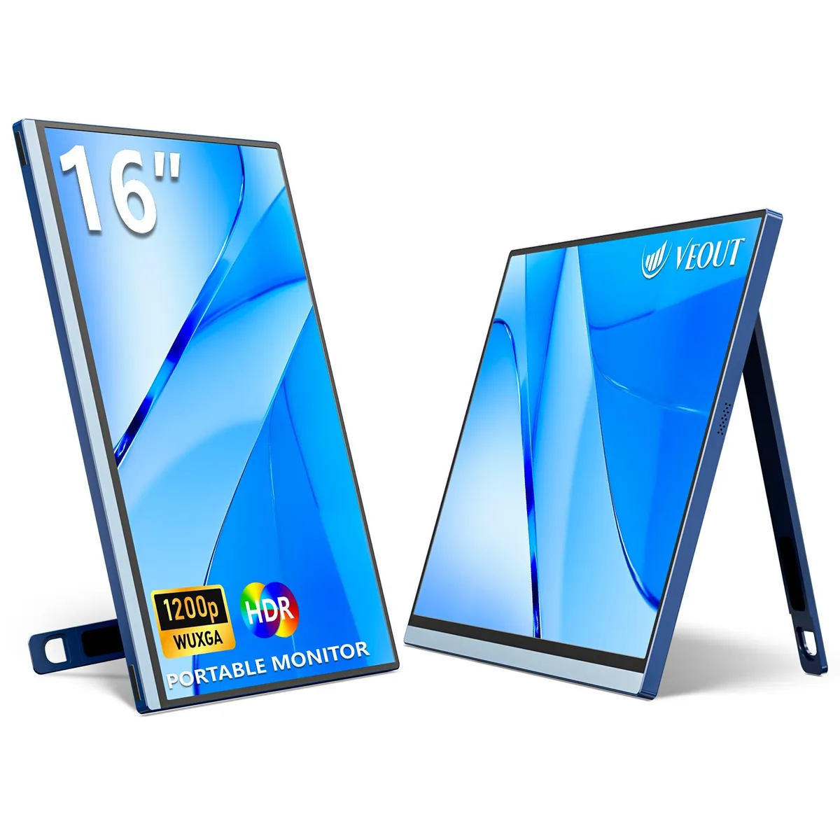 Vielgluck Vielgluck 16" Portable Gaming Monitor 1920x1200 60Hz Blue — Produktfoto