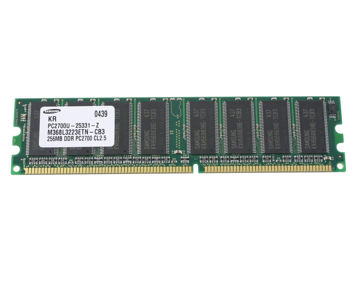SAMSUNG SAMSUNG M368L3223ETN-CB3 256MB DDR 333 desktop RAM — photo du produit