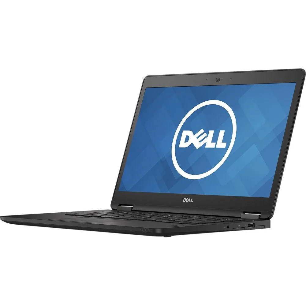 Silver 14 inch Dell Latitude laptop closed on white background