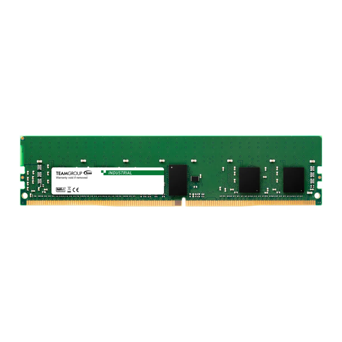 Green 288-pin DDR4 server DIMM with gold contacts