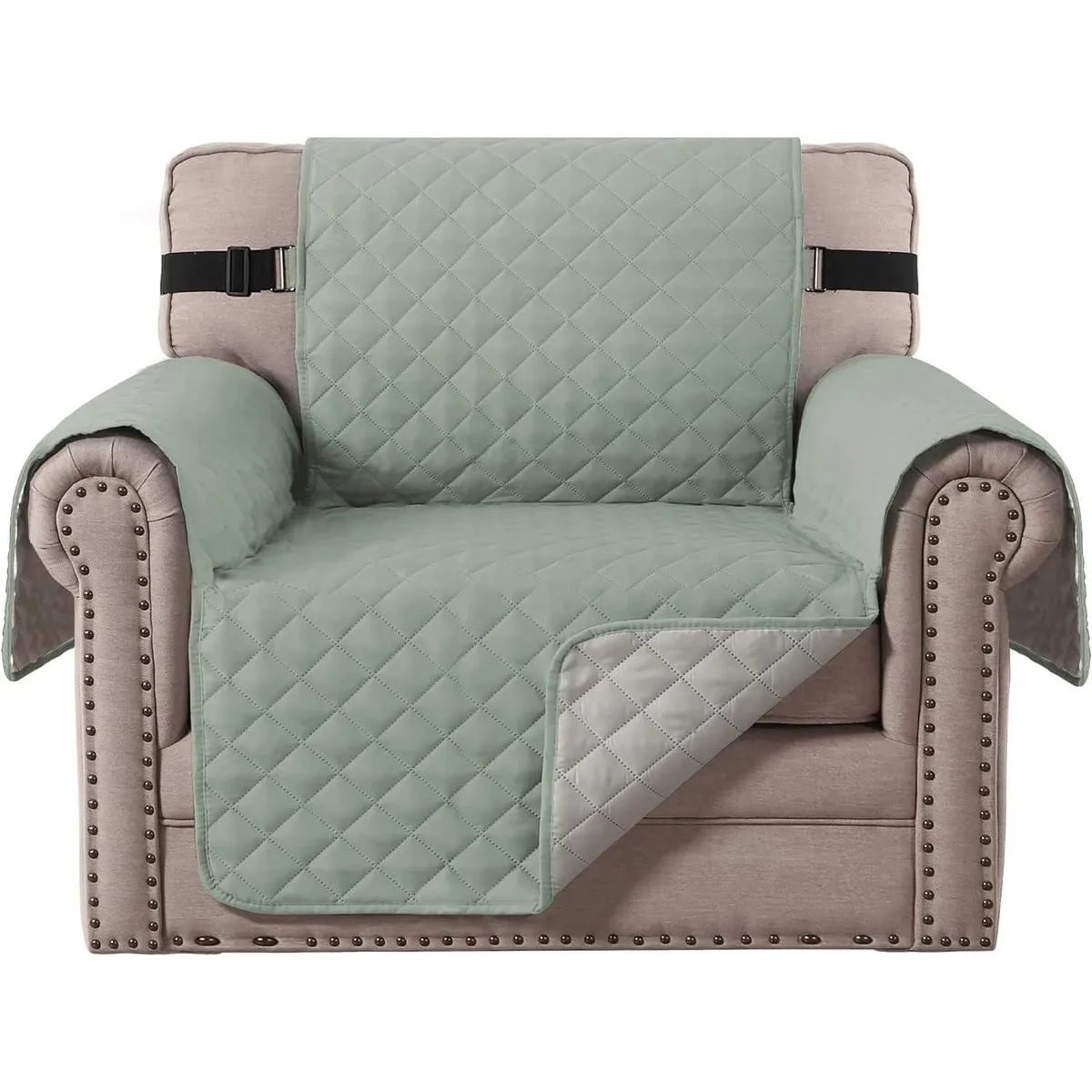 H.VERSAILTEX PART-7565-SAGE-G Armchair Cover Desert Sage/Beige — 商品照片