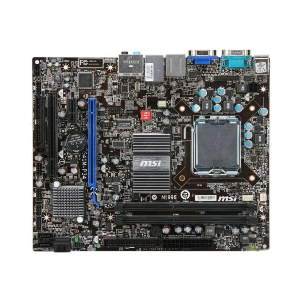 Green Micro ATX motherboard with LGA 775 socket and DDR3 slots