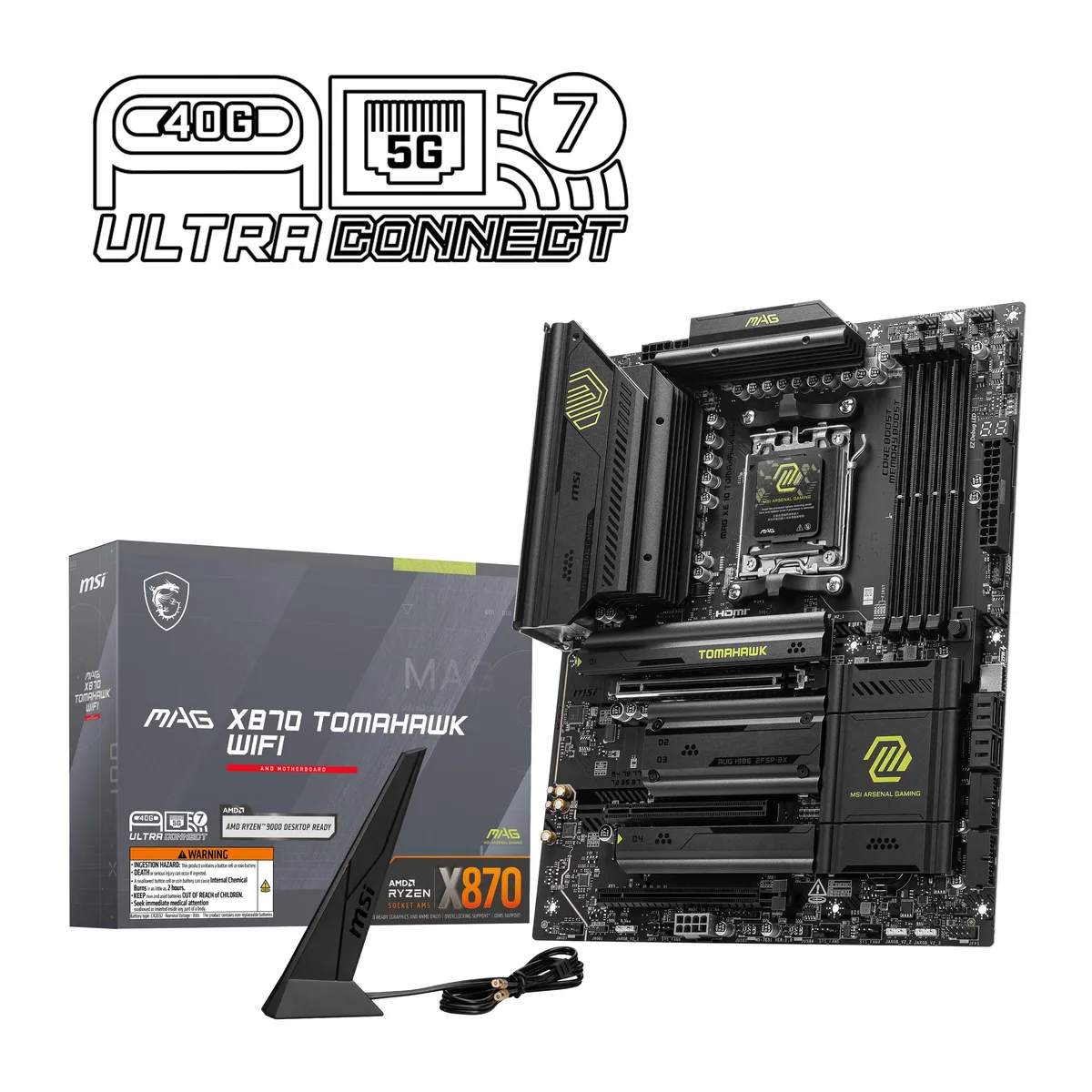 MSI MSI MAG X870 TOMAHAWK WIFI AMD motherboard open box — product photo