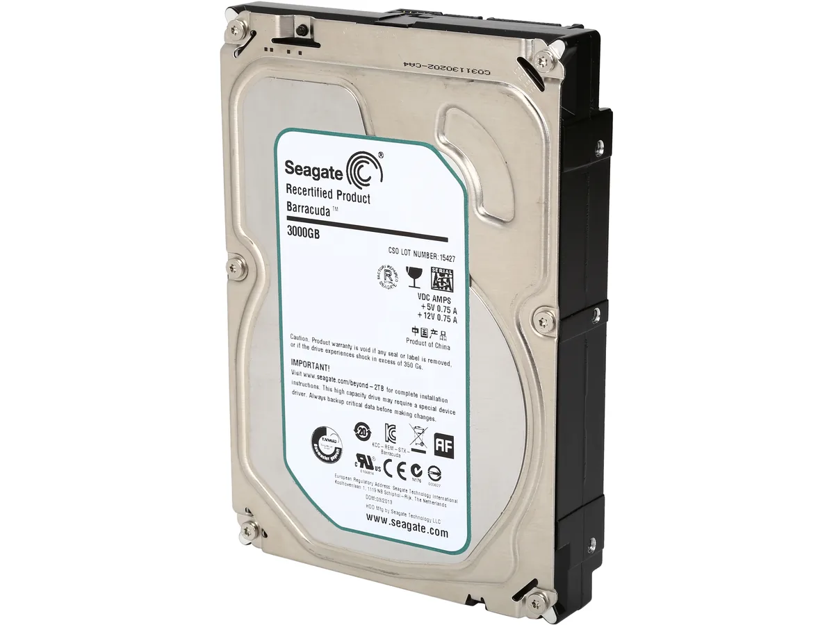 Seagate Seagate BarraCuda 7200.14 ST3000DM001 3TB 7200 RPM 64MB SATA 6.0Gb/s 3.5" Internal Hard Drive — ภาพสินค้า