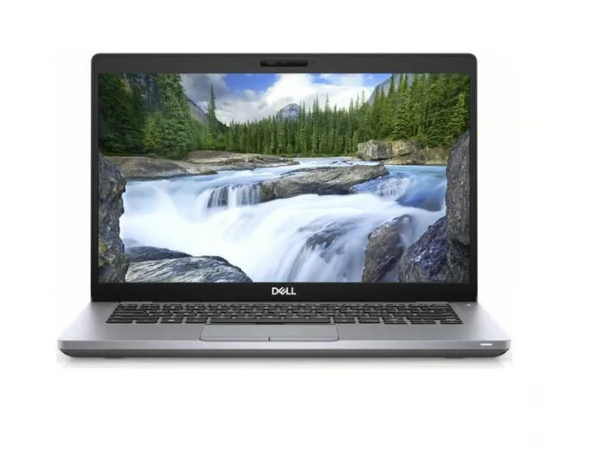 Silver Dell Latitude 5410 clamshell laptop, 14 inch screen, refurbished condition