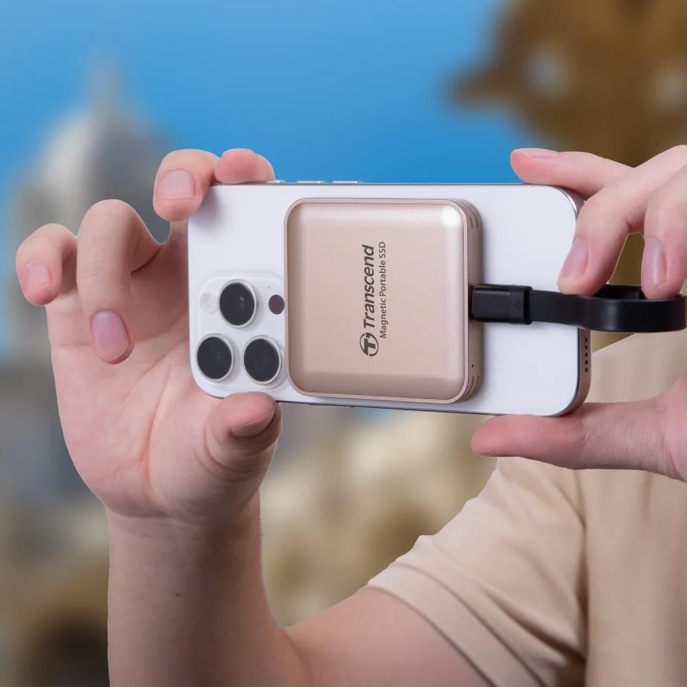 Transcend Transcend ESD420 4TB portable SSD USB 20Gbps Type-C MagSafe Champagne Gold — снимка на продукта