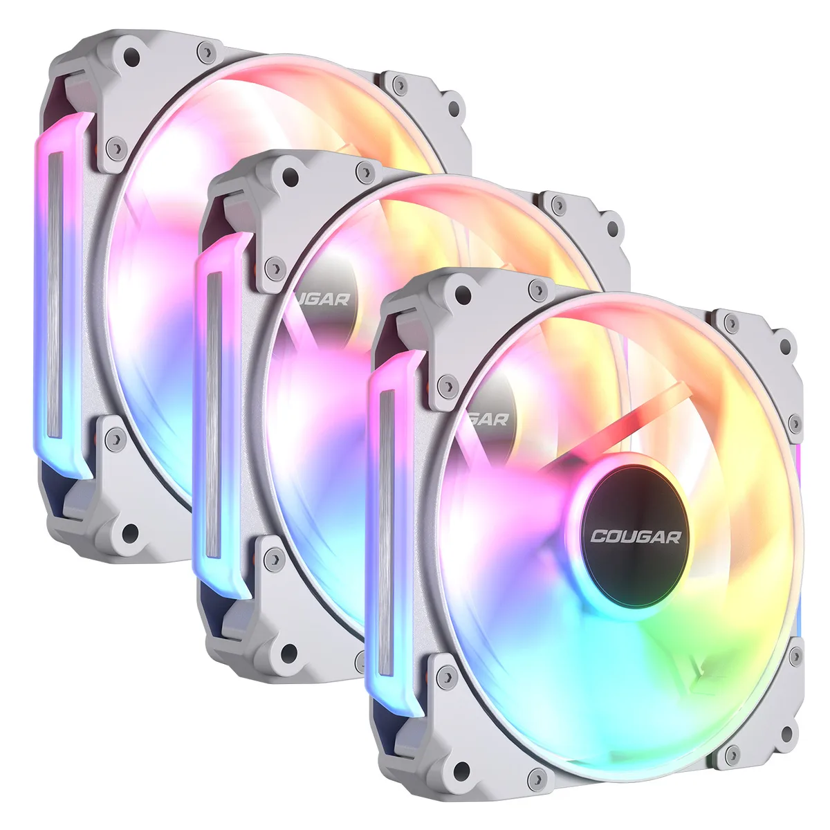 COUGAR COUGAR Apolar 120 ARGB 3-Fan Pack White 120mm 28mm HDB PWM — foto do produto
