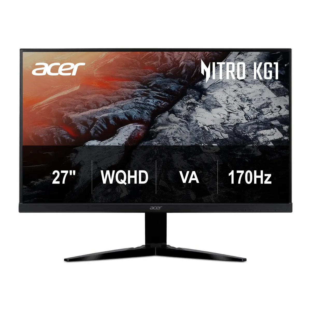 Acer America Acer America UM.HX1AA.P03 Nitro KG271U Pbiip 27" QHD 165Hz gaming monitor — product photo