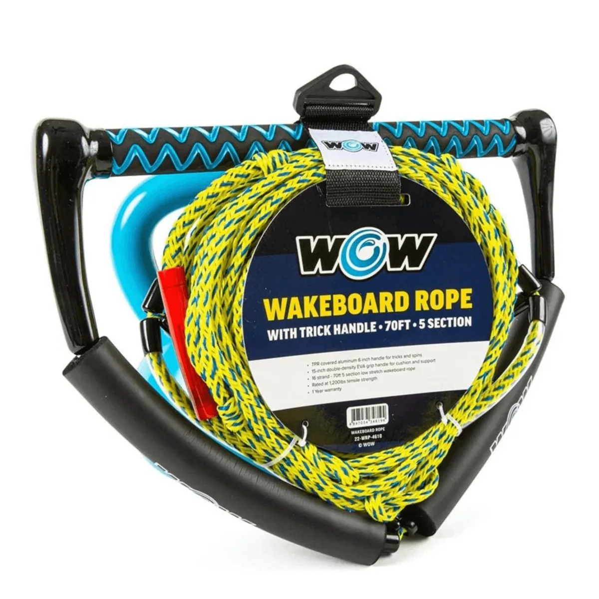 WOW Watersports WOW Watersports Wakeboard Rope 70ft 1600lb 12in Handle Yellow — product photo