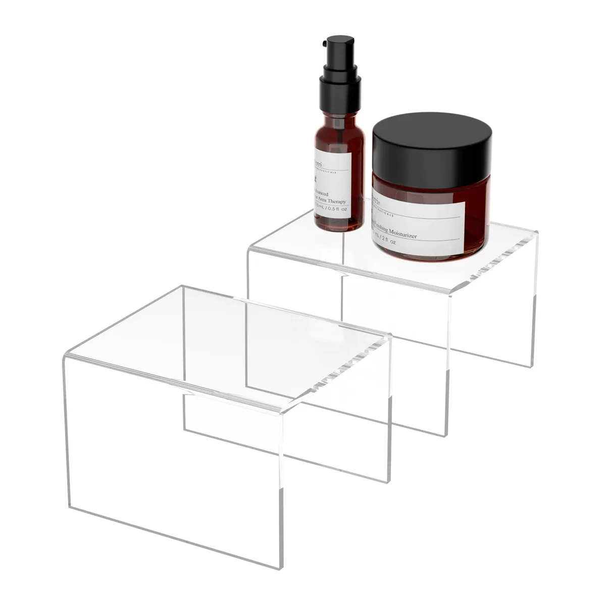  Knape &amp; Vogt DR108 Acrylic Shelf Riser 6x5.1x4 inch 2 pack — fotografia produktu