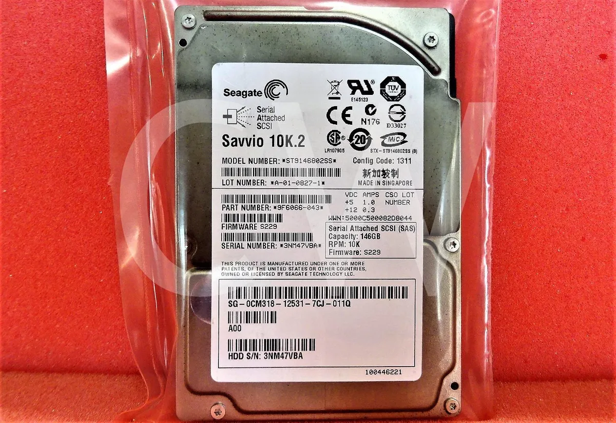 Silver 2.5-inch SAS hard drive with Dell label