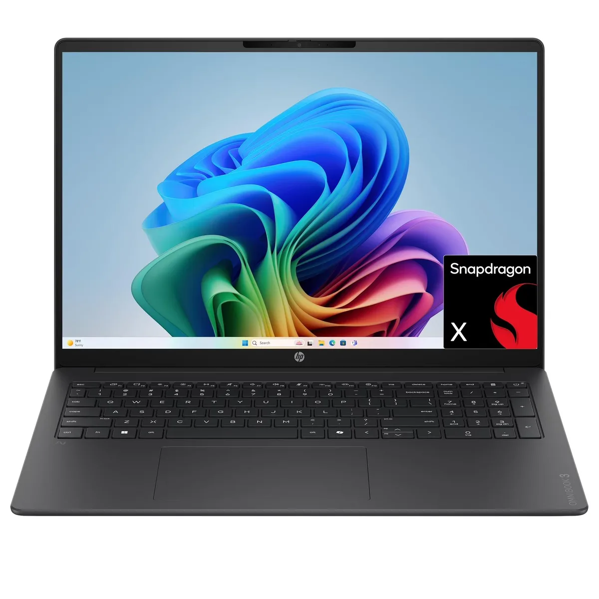 HP HP OmniBook 3 Snapdragon X X1-26-100 16GB 512GB Radeon 740M 16 laptop Mica Silver — product photo