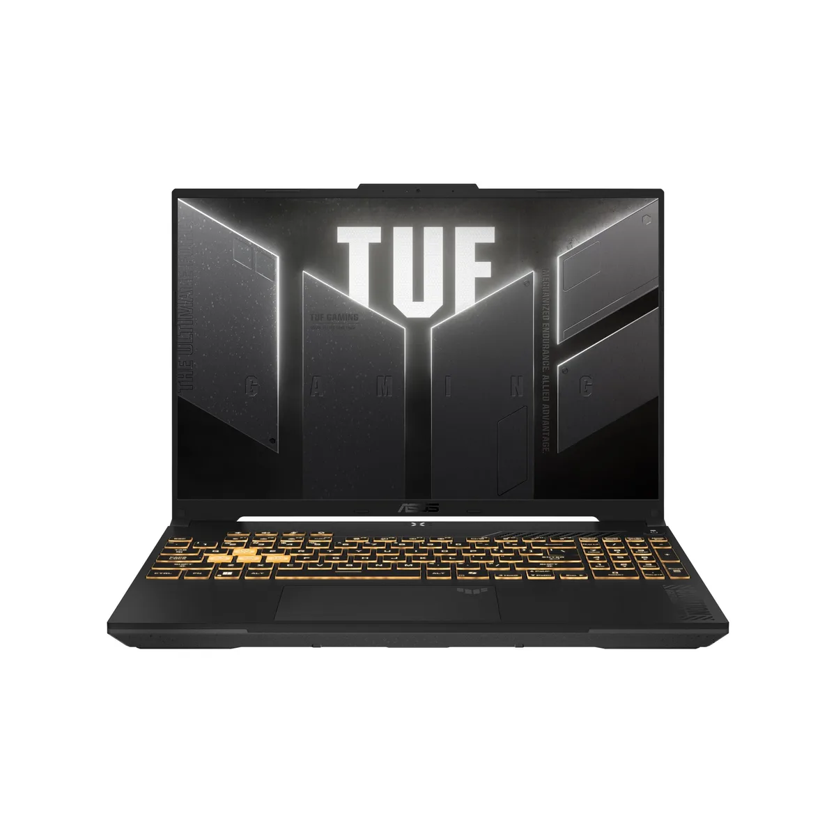 Mecha Gray 16 inch gaming laptop with embossed TUF logo