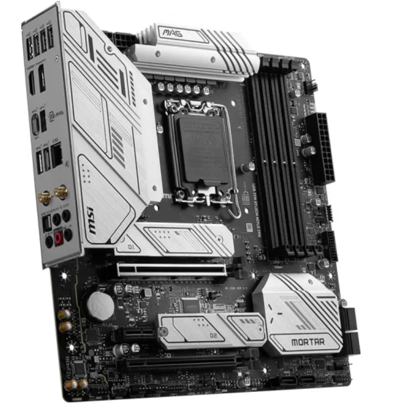 MSI MSI MAG B760M MORTAR MAX WIFI Gaming Intel motherboard 12th 13th Gen LGA 1700 DDR5 PCIe 5.0 M.2 — product photo