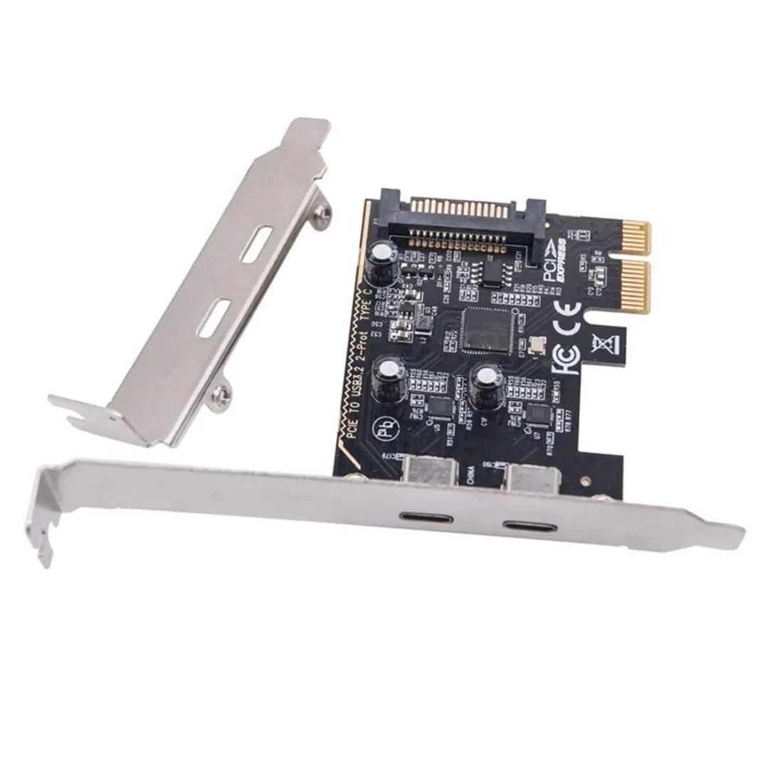Vszerda Vszerda UC-087-2P 2 Port PCIe x1 to USB-C Expansion Card with 80/120mm Bracket — toote foto