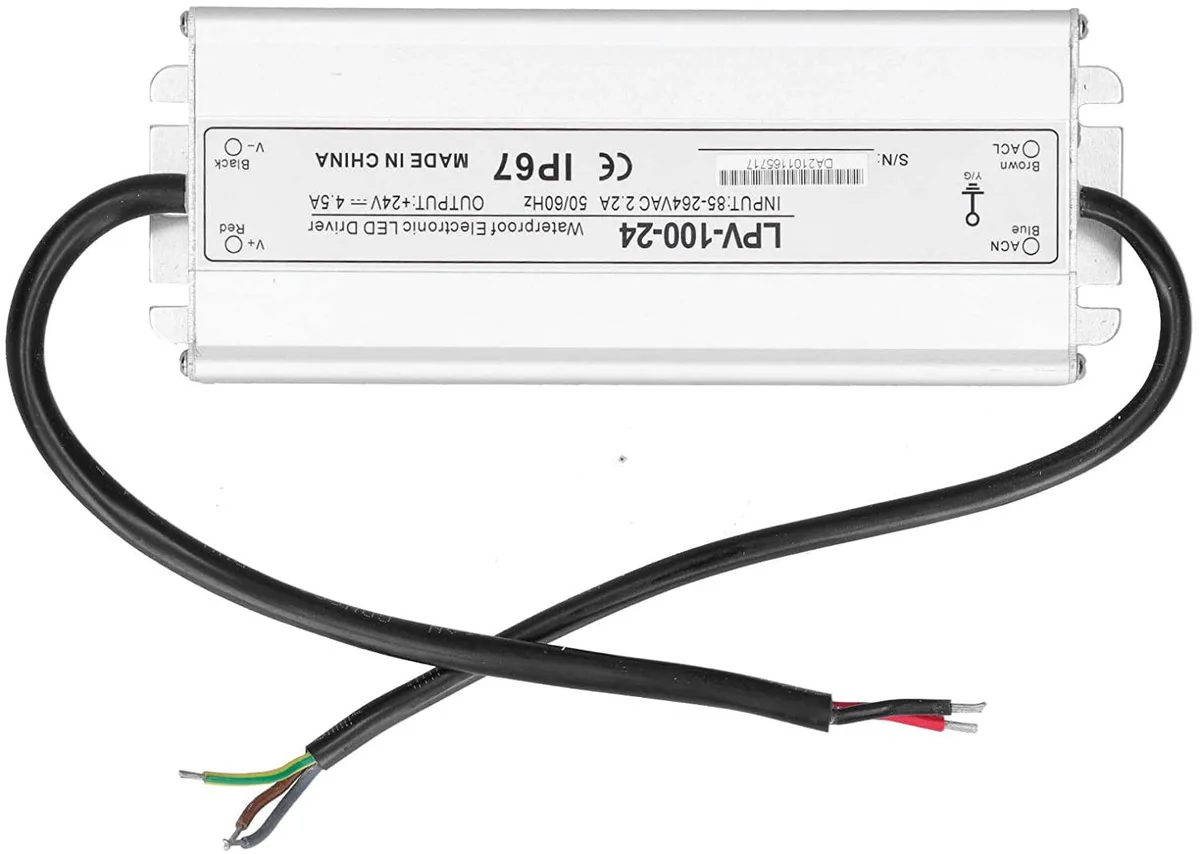 myVolts myVolts LPV-100-24 100W 24V 4.5A IP67 aluminium switching power supply — product photo