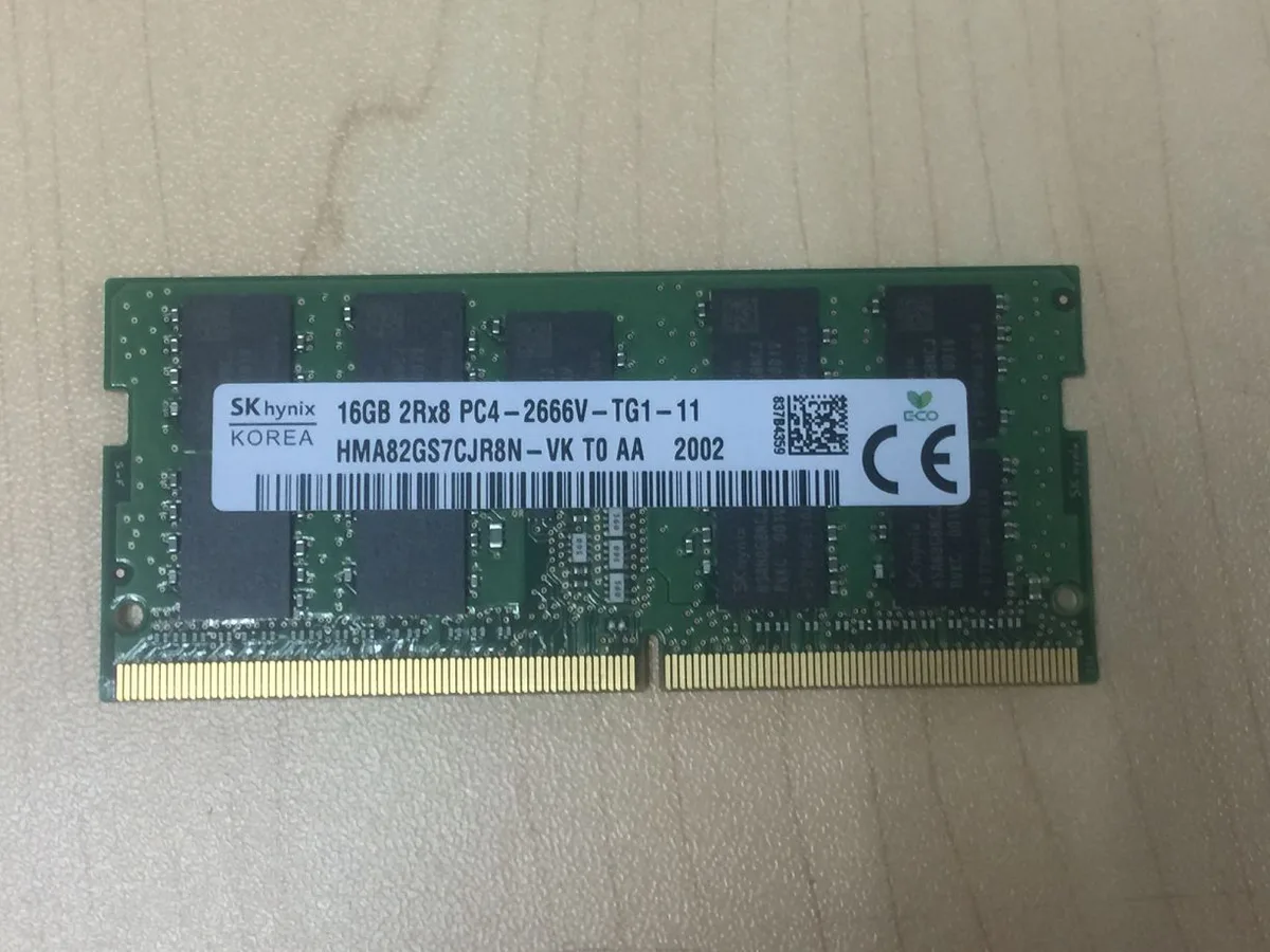 SK hynix SK hynix HMA82GS7CJR8N-VK 16GB DDR4-2666 ECC CL19 1.2V 2Rx8 SoDIMM — produkto nuotrauka