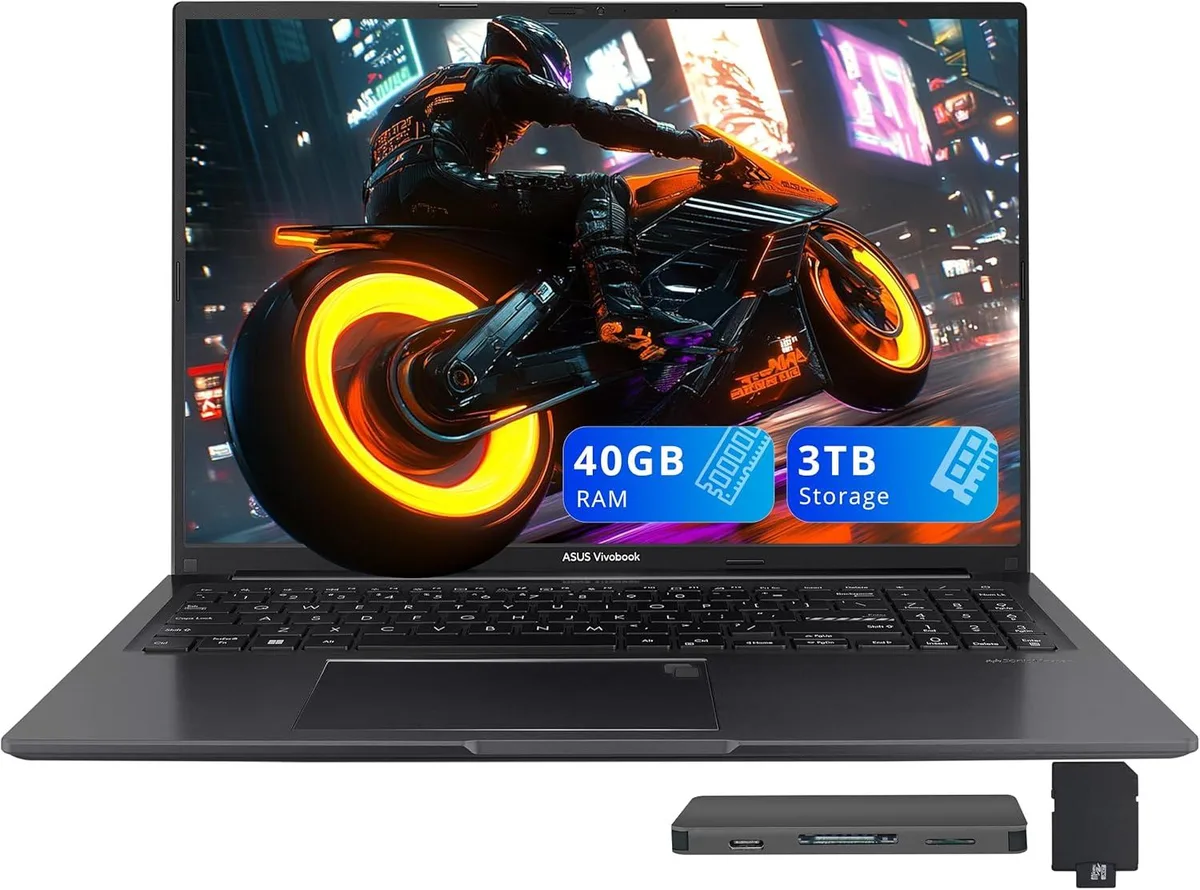 ASUS ASUS Vivobook 16" WUXGA business laptop i7-1355U 40GB 2TB SSD + 1TB Docking Station Set Black — صورة المنتج