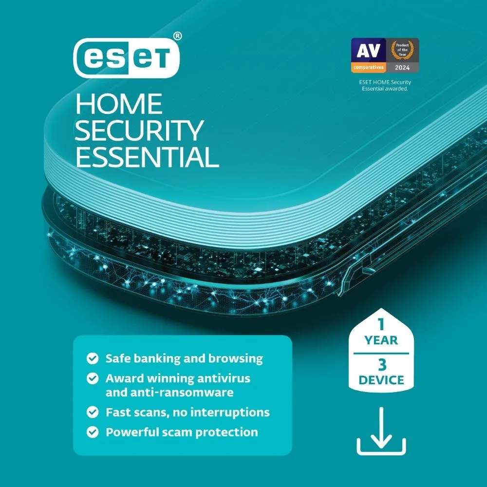 ESET ESET RTL-EHSE-N1-3-1-XLS Home Security Essential 3 Devices 1 Year internet security — produkto nuotrauka