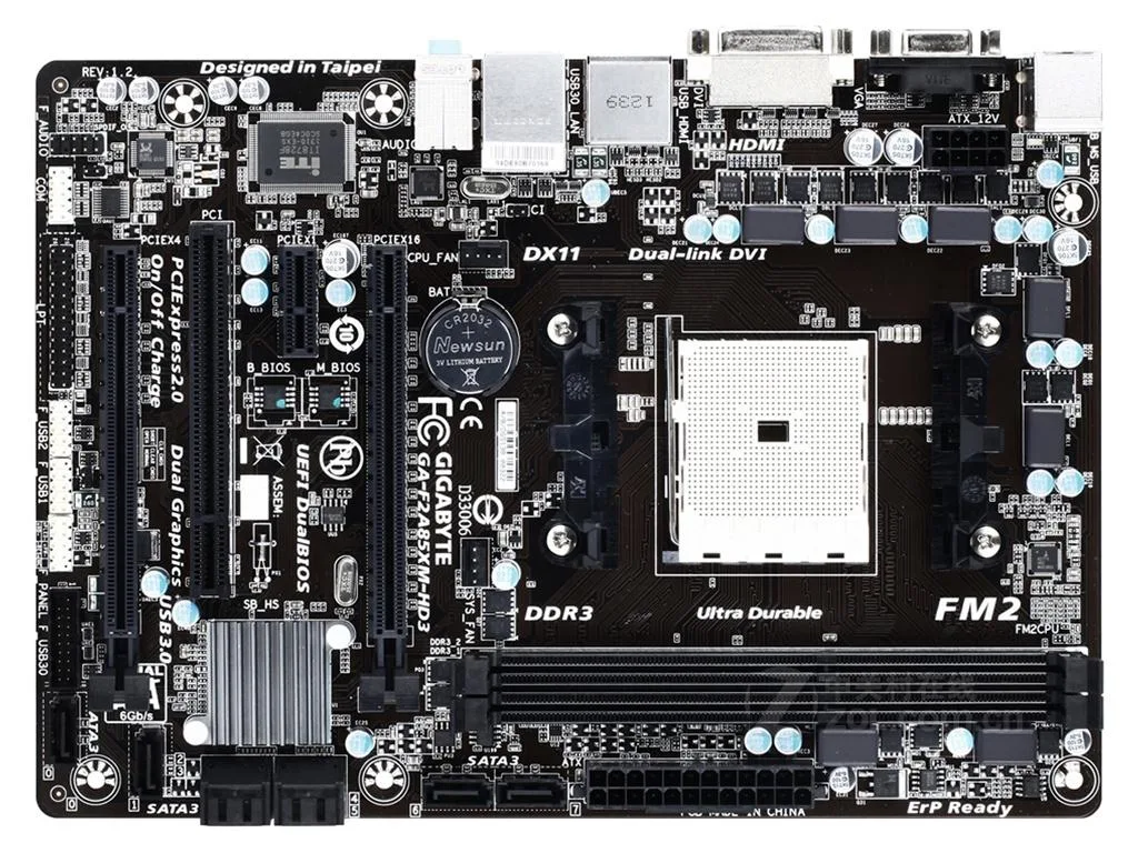 GIGABYTE GIGABYTE GA-F2A85XM-HD3 rev.1.2 AMD motherboard — photo du produit