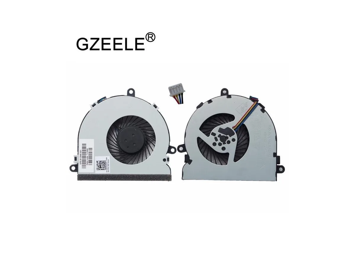 Black rectangular laptop CPU cooler with copper heat pipe and silver fan grille