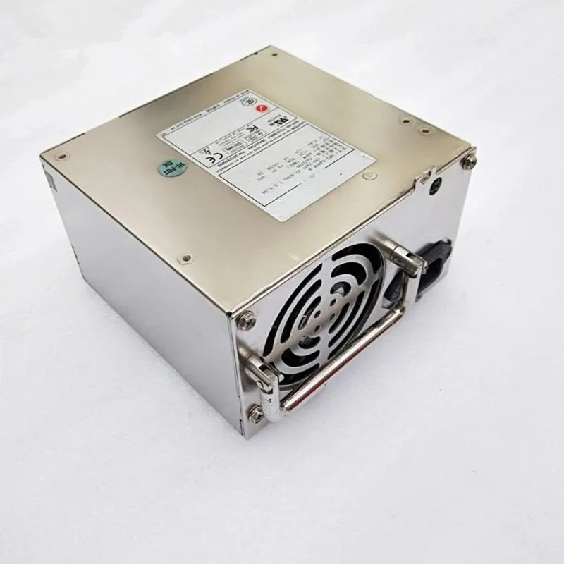 Black ATX power supply unit with cooling fan visible