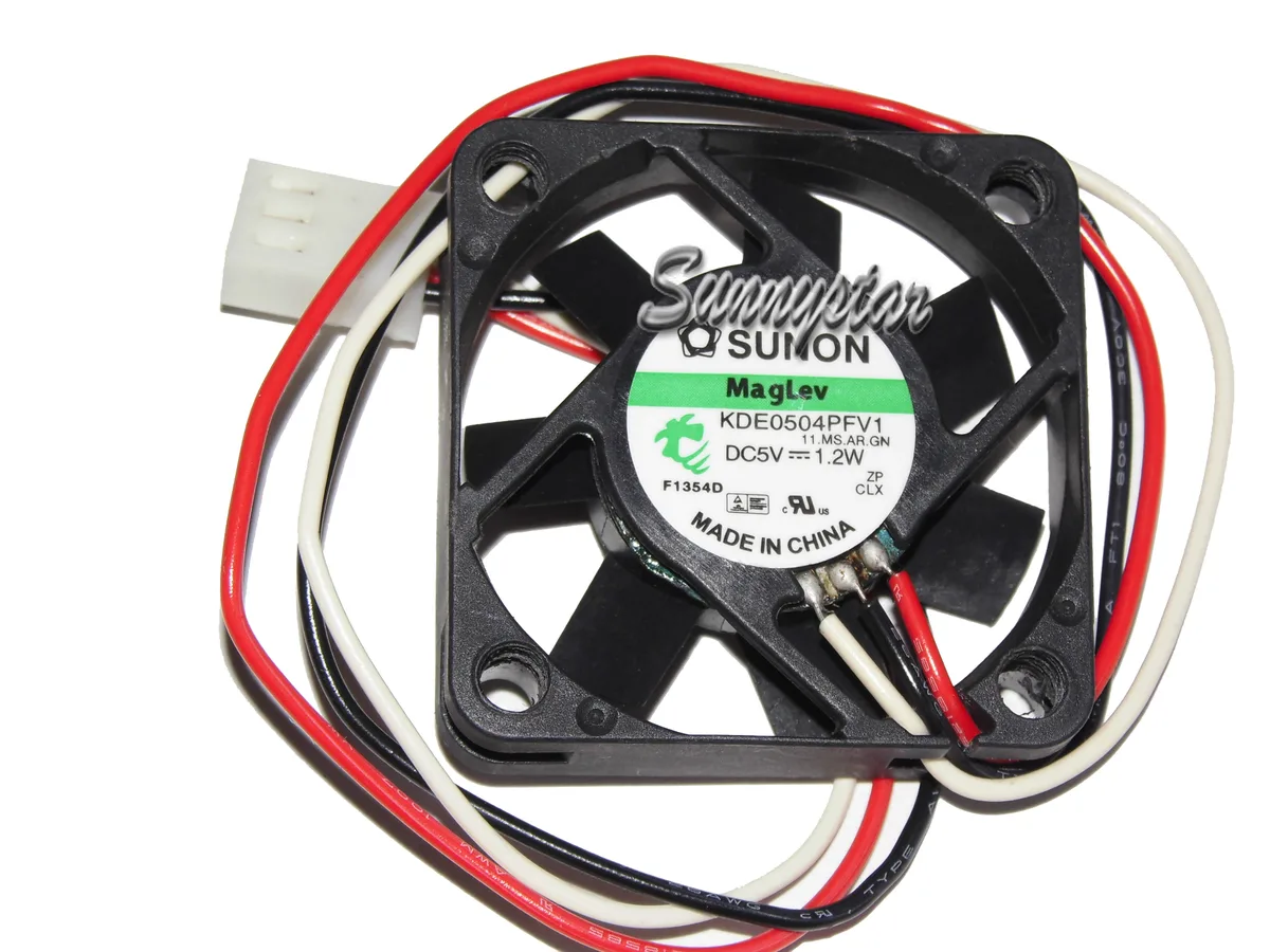 Small black square 40mm Maglev fan with 3-pin connector