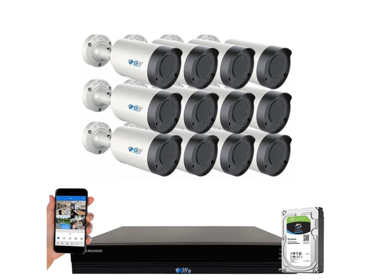 GW Security Inc. GW Security 16 Channel 4K NVR Kit with 4TB HDD and 12 Bullet Cameras — fotografie produktu