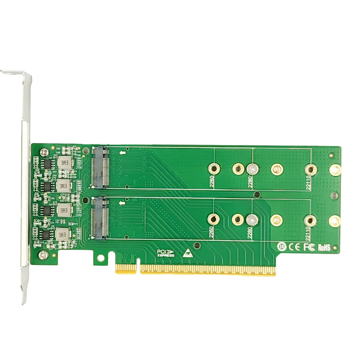 eshinreal eshinreal XIC PE5162 PCIe 5.0 x16 to 4-Port M.2 NVMe Adapter — foto produk