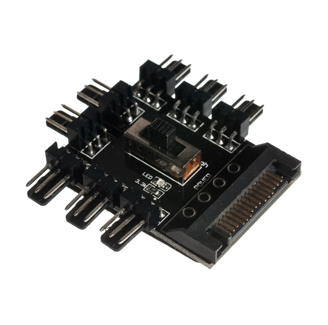 ModMyMods ModMyMods SATA 8-Way 3-Pin Fan Hub Power Splitter (CAB297) — product photo