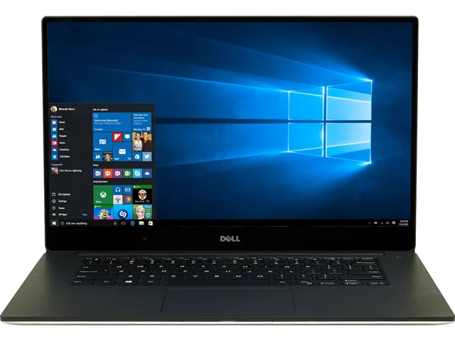 Gray Dell Precision 5510 15.6 inch laptop, non-touch FHD screen, workstation form factor