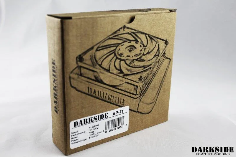 Darkside Computer Modding Darkside Computer Modding D1225C12B5AP-71 case fan 1150rpm 37cfm Black Edition — ภาพสินค้า