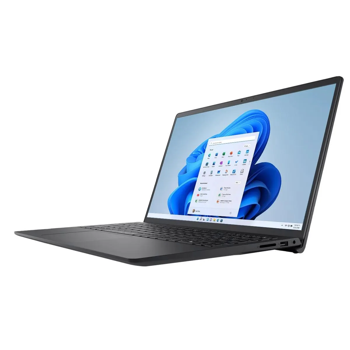Silver 15.6 inch touchscreen laptop with narrow borders and backlit keyboard