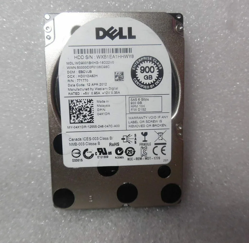 DELL DELL WD9001BKHG-18D22V1 900GB 10K SAS 2.5" internal hard drive — foto del producto