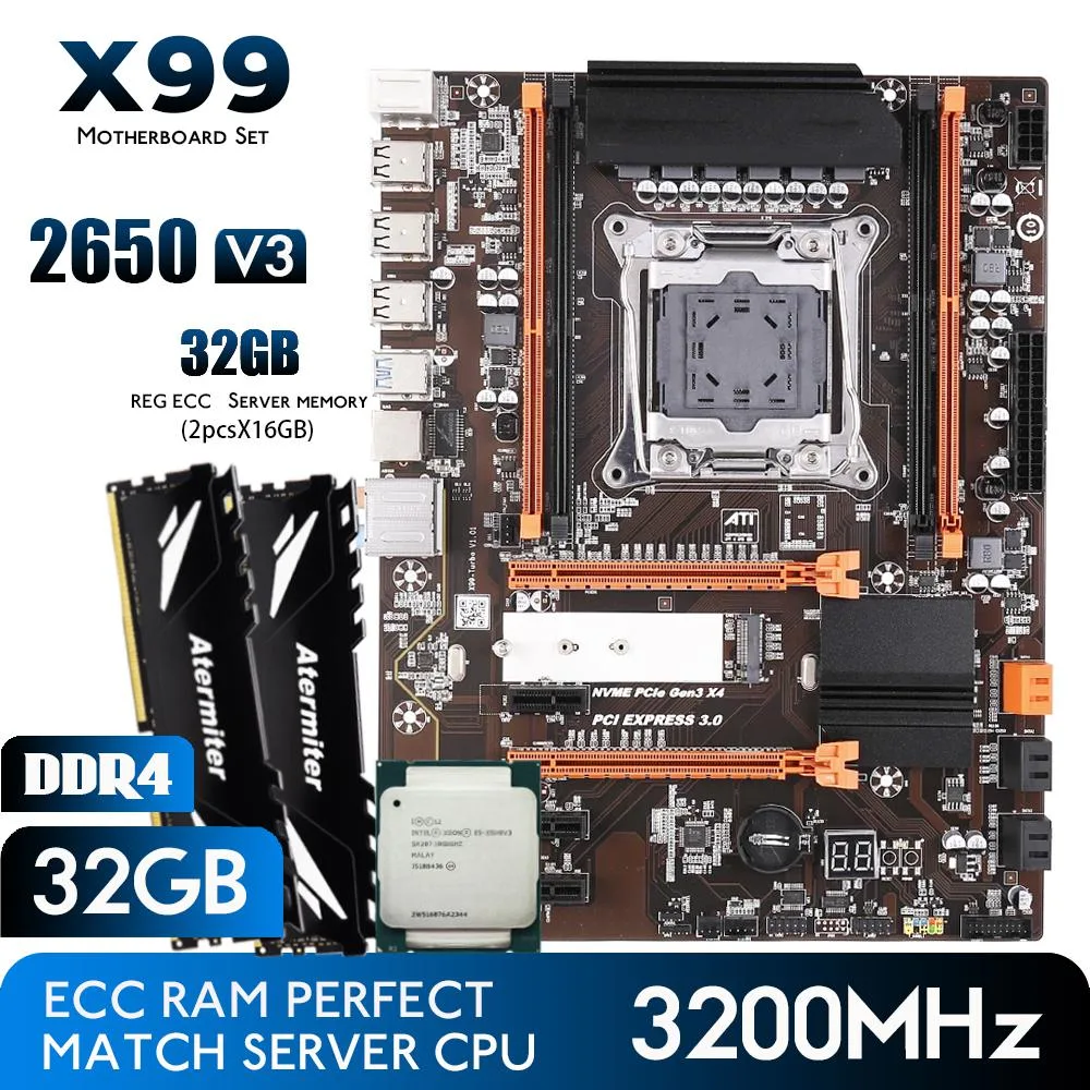 Atermiter Atermiter Atermiter-X99-B85 Intel motherboard Xeon E5-2650 V3 32GB DDR4 3200 REG ECC — photo du produit
