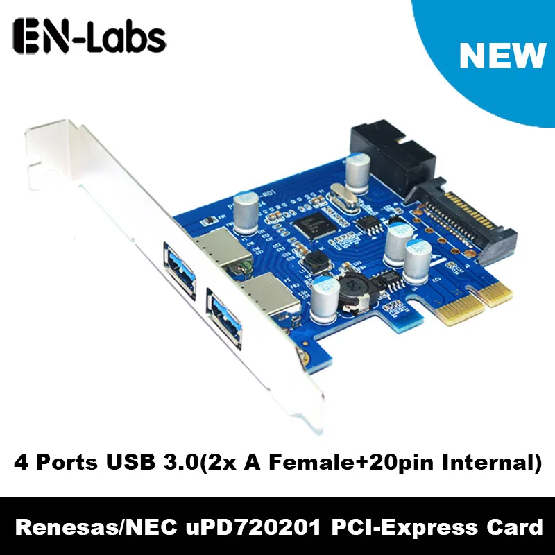 EN-Labs EN-Labs PCE4USB-RS1 4-Port USB 3.0 PCIe Expansion Card — ภาพสินค้า