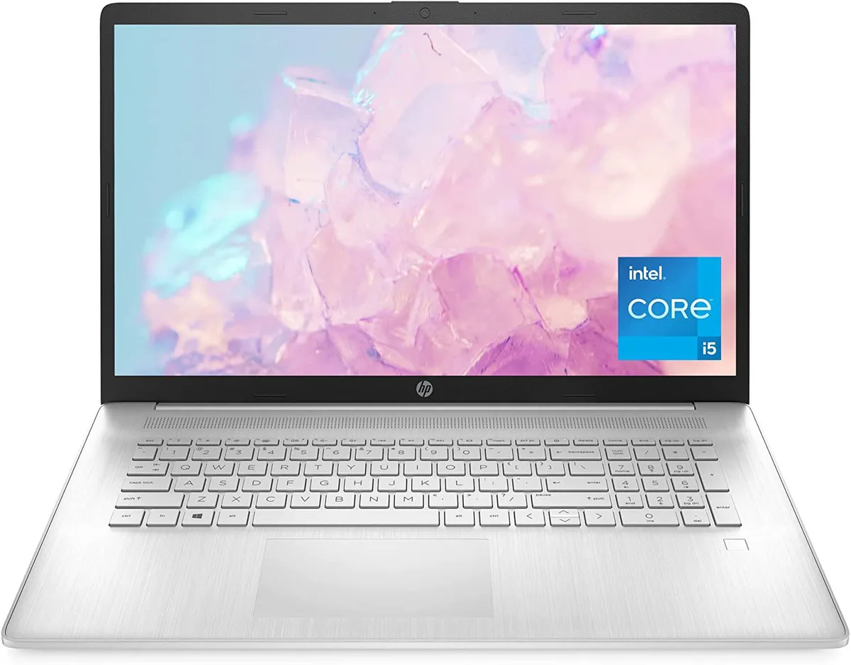 Silver 15 inch laptop with thin screen bezels