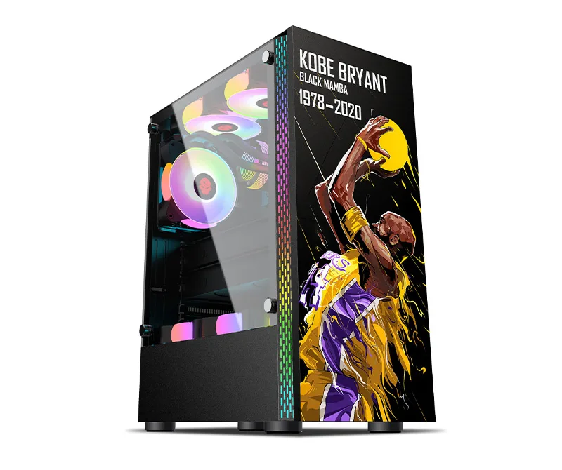 Corn Electronics Corn Electronics Kobe ATX/Micro-ATX/iTX Middle Tower PC Case 240mm Liquid Cooling Support — product photo