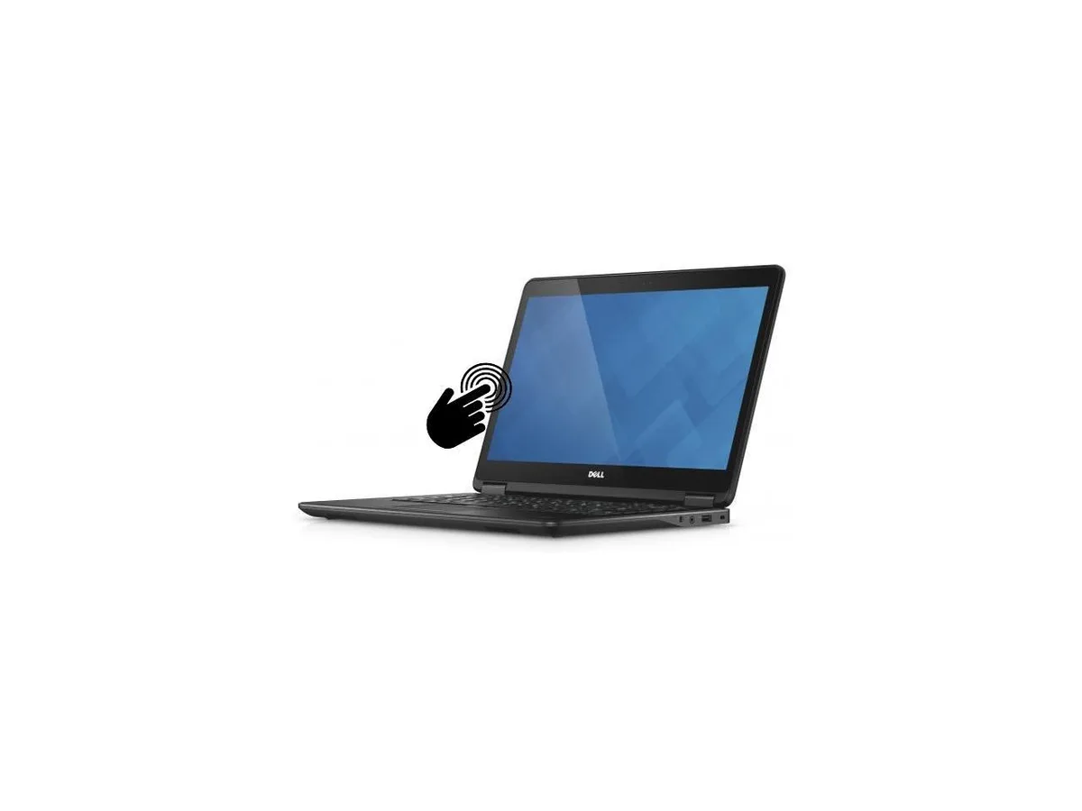 Silver 14 inch touchscreen laptop closed lid Dell Latitude 7000