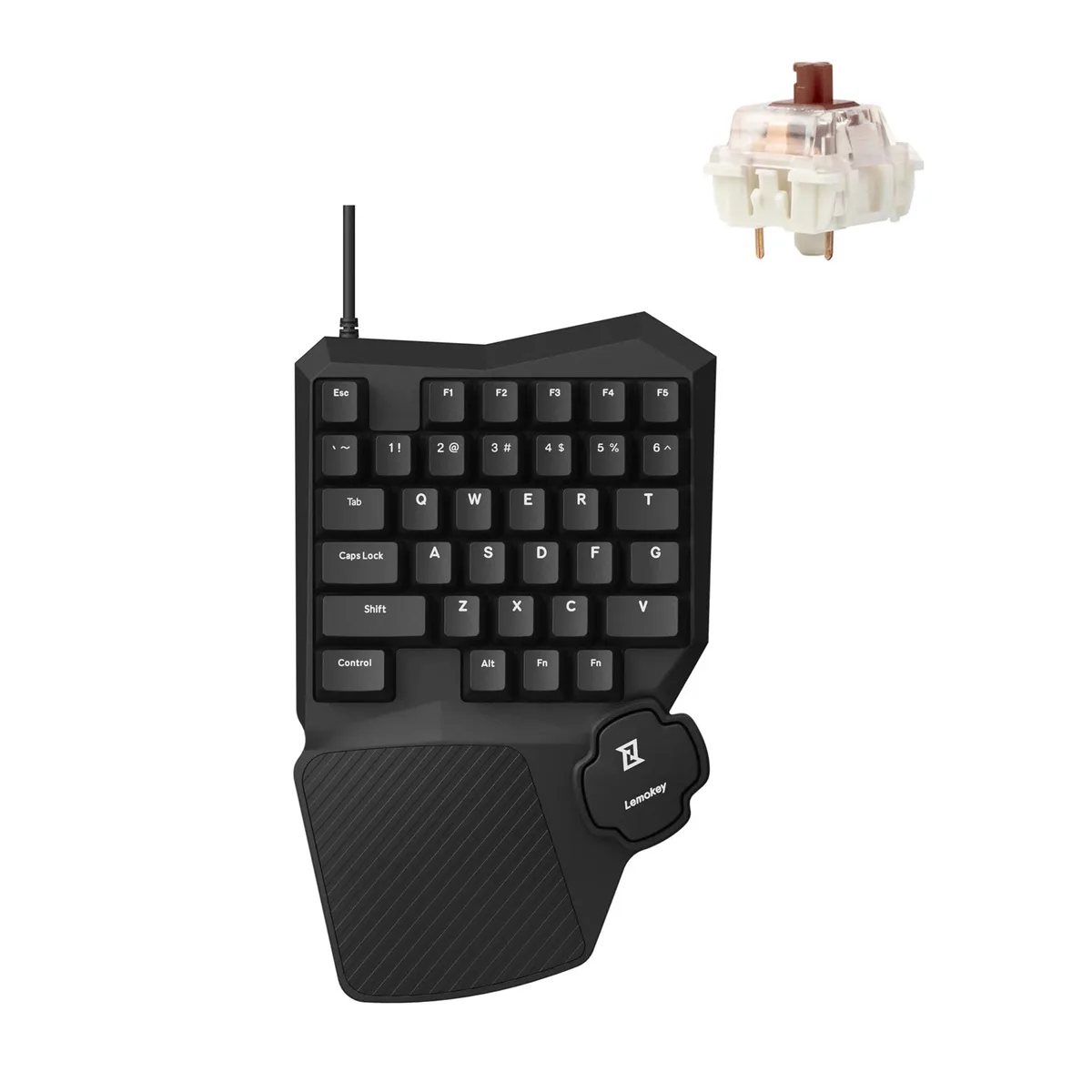 LEMOKEY X0 One-Handed Gaming Keyboard 35 Keys Brown Switch Red Backlit QMK 1000 Hz — fotografia produktu