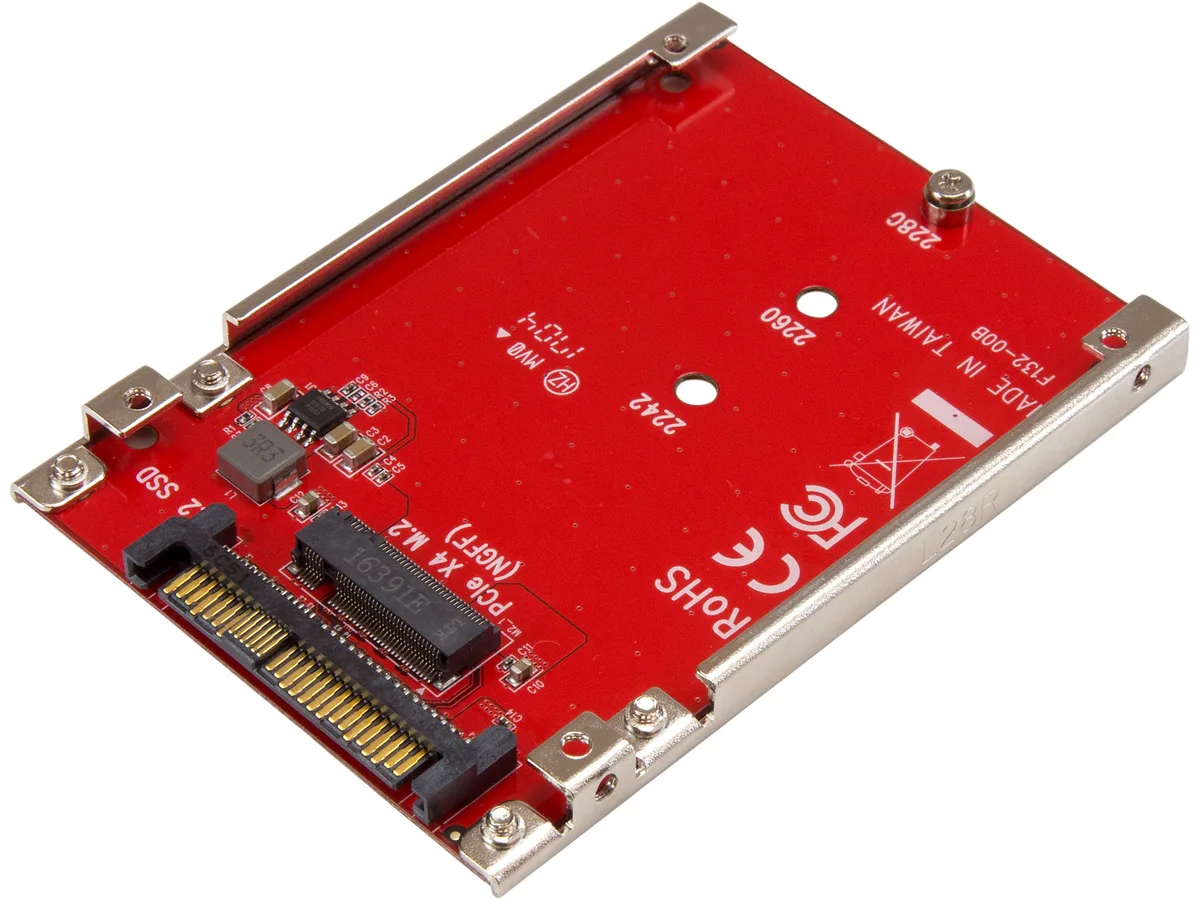 STARTECH STARTECH U2M2E125 M.2 to U.2 NVMe Adapter — 제품 사진