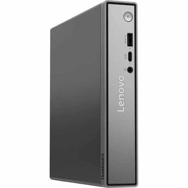 Small black Lenovo ThinkCentre neo 50q Gen 5 Tiny desktop computer